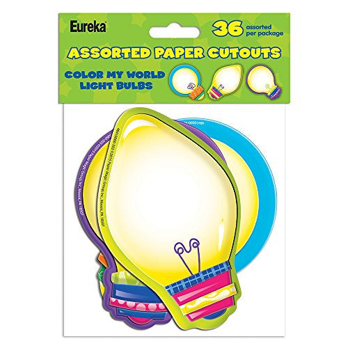 CUT-OUTS COLOR MY WORLD LIGHTBULBS