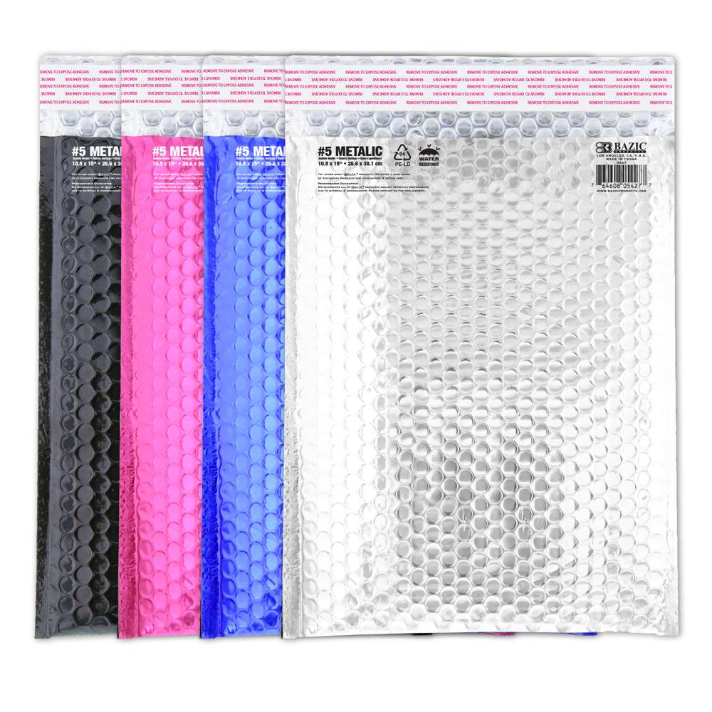 Metallic Poly Bubble Mailer Self Seal 10.5" X 15"