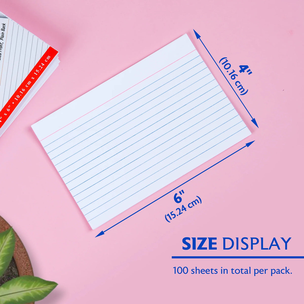 Index Cards Ruled White 4" X 6" PQ.100 – imagen 2 - JA Riollano