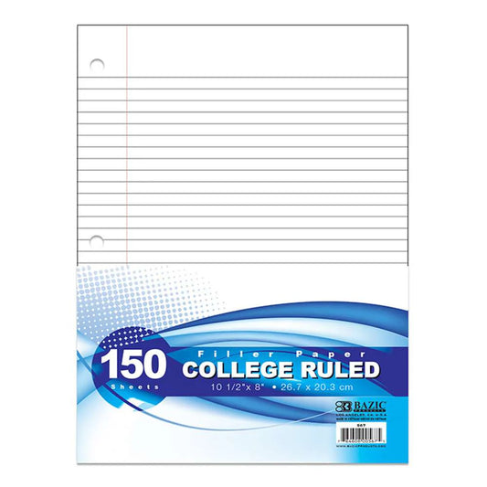 FILLER PAPER COLLEGE RULE 150 SHEET