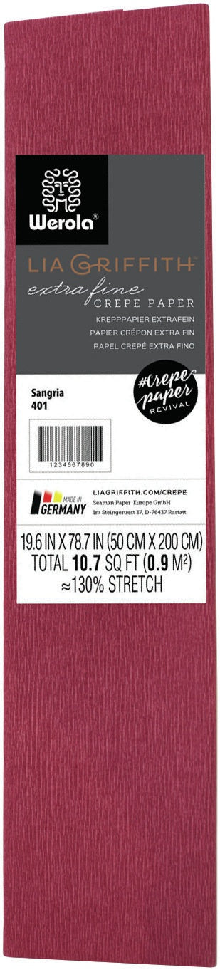 LLia Griffith Extra Fine Crepe Paper | Aubergne |  19.6"X78.7"