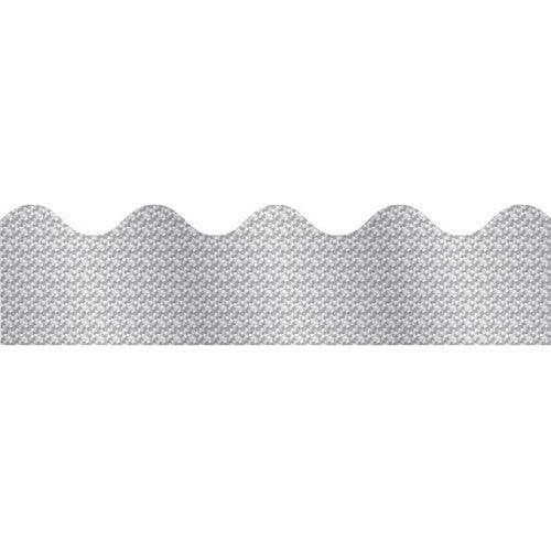 BORDER SCALLOPED SILVER SPARKLE