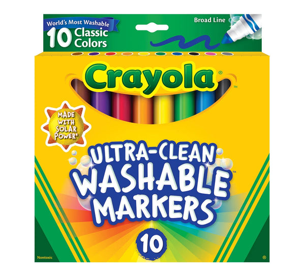 MARKERS BROAD 10-COLORS CLASSIC WASHABLE