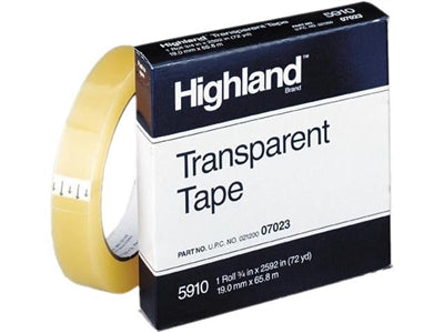 M3 HIGHLAND TRANPARENT TAPE 3/4 X 72 YD