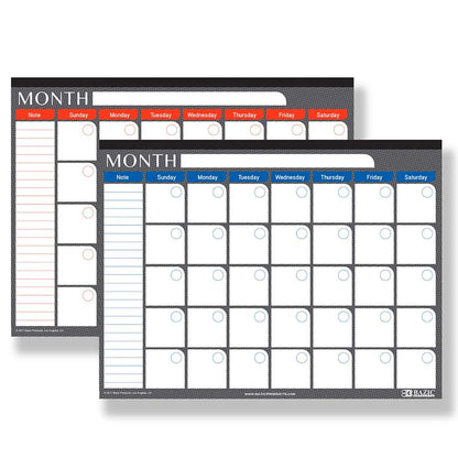 Undated 12-Months Desk Pad Calendar 17" X 22" - JA Riollano