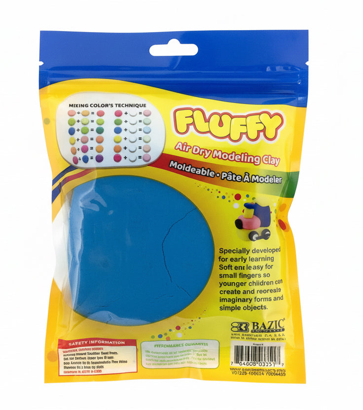 Art Clay & Dough › 2 Oz. Fluorescent Colors Air Dry Modeling Clay