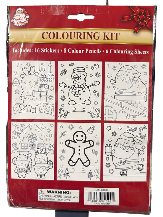 COLORING STICKERS & PENCILS 6PK
