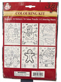 COLORING STICKERS & PENCILS 6PK