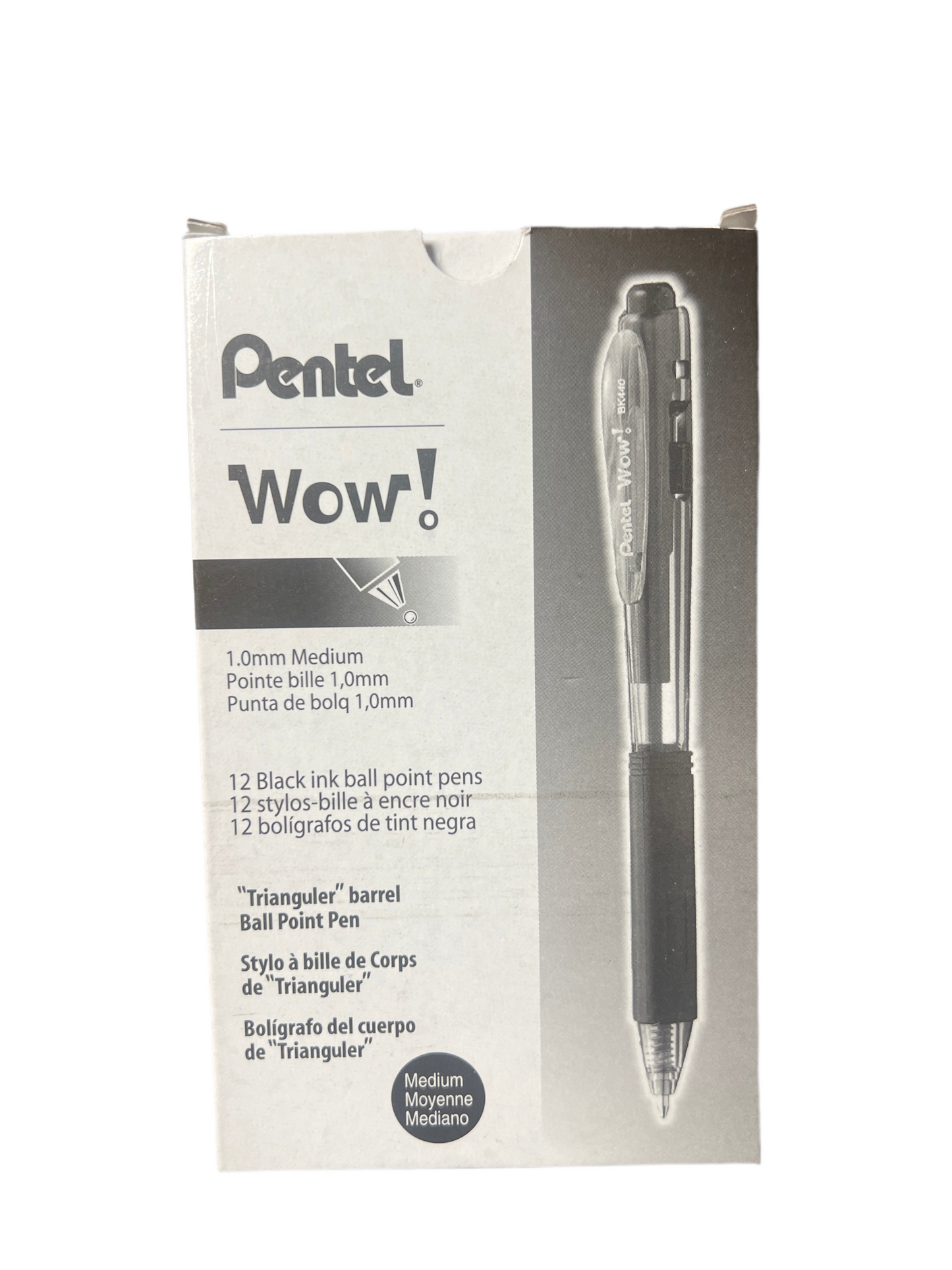 WOW RT BALLPOINT PEN BLACK MED 1.0 CJ.12