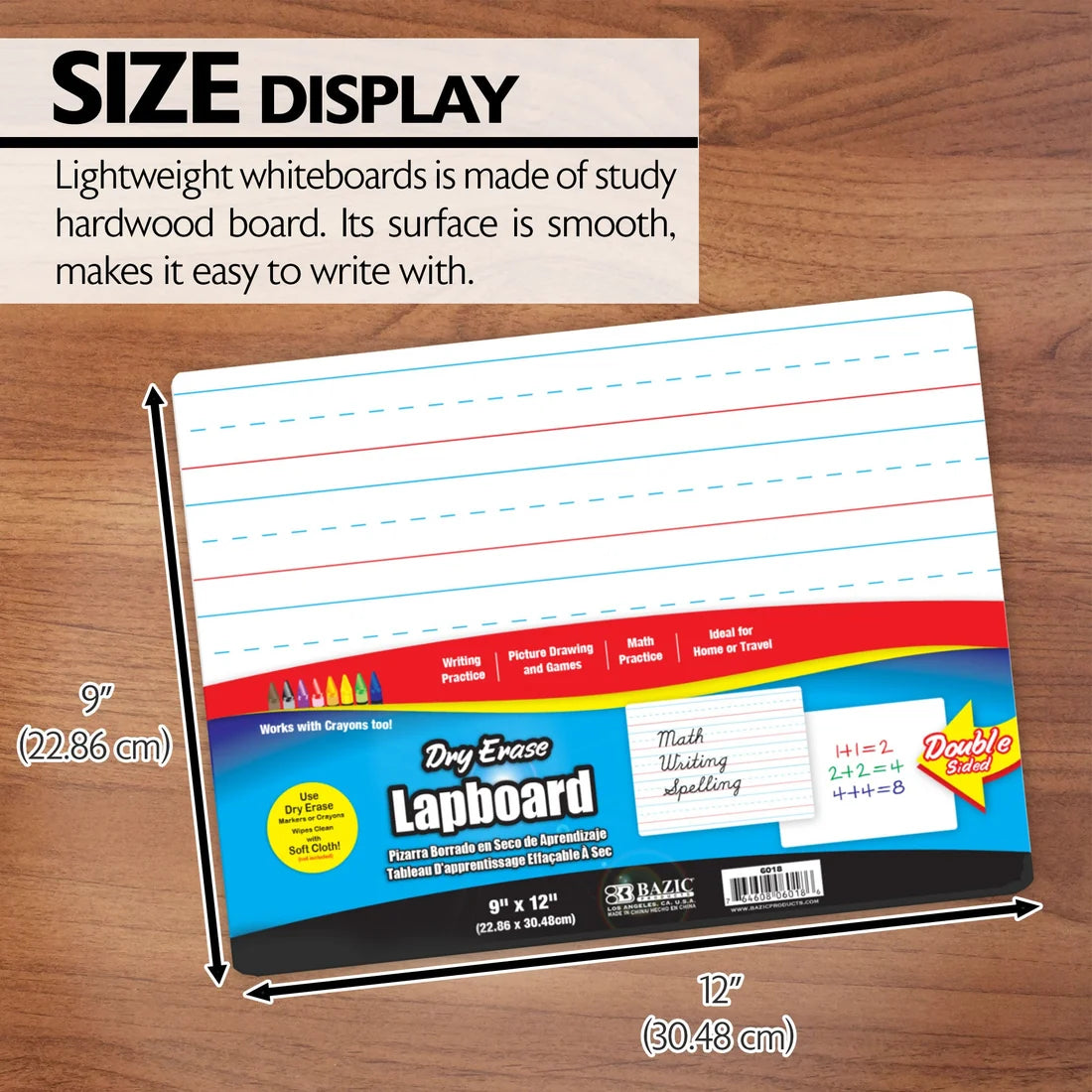 Double Slided Dry Erase Lap Boad 9" X 12"