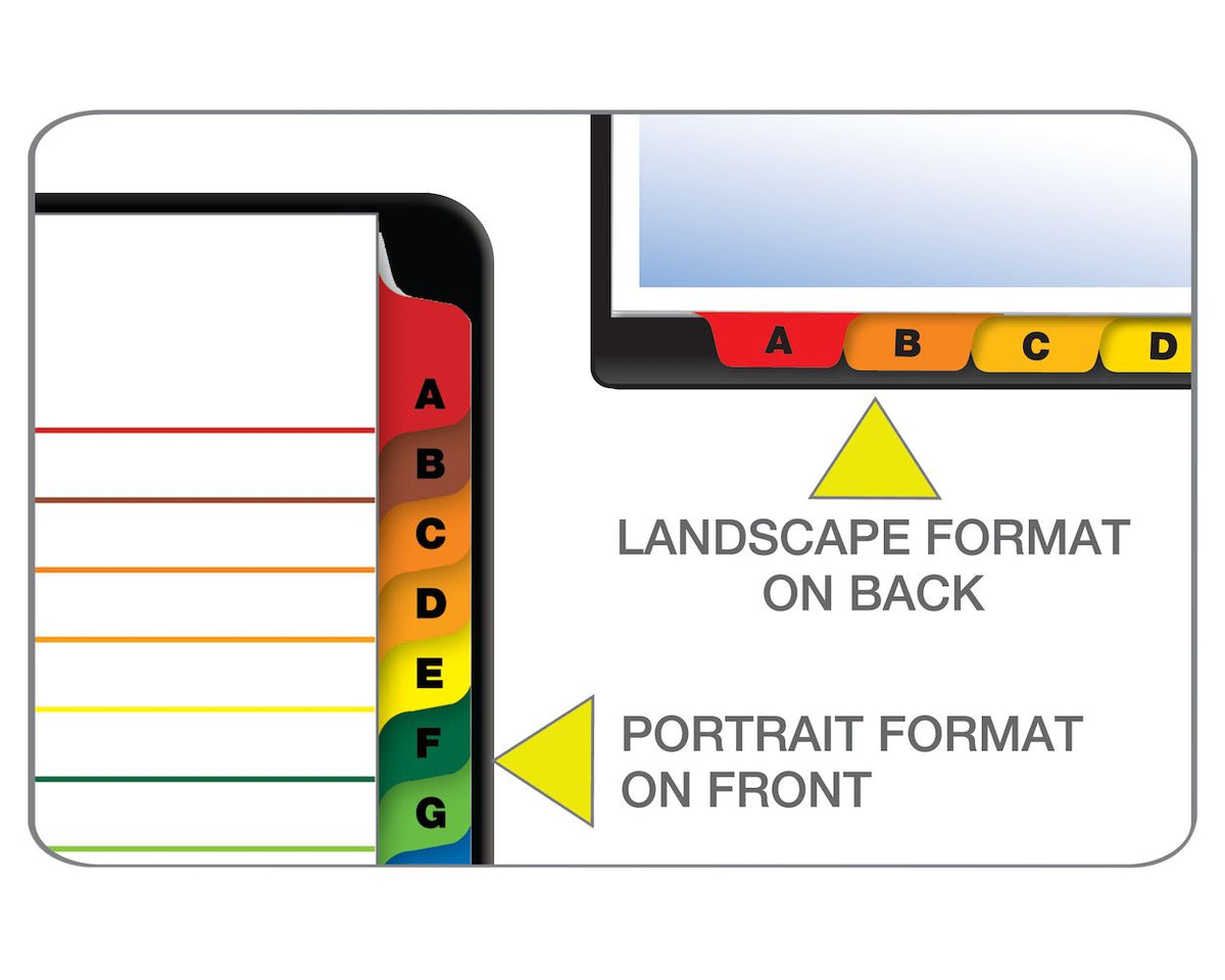 Printable Index Divider A-Z Multicolor Letter
