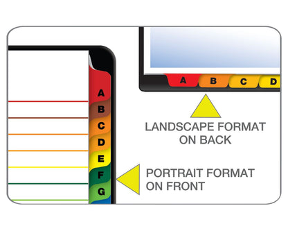 Printable Index Divider A-Z Multicolor Letter