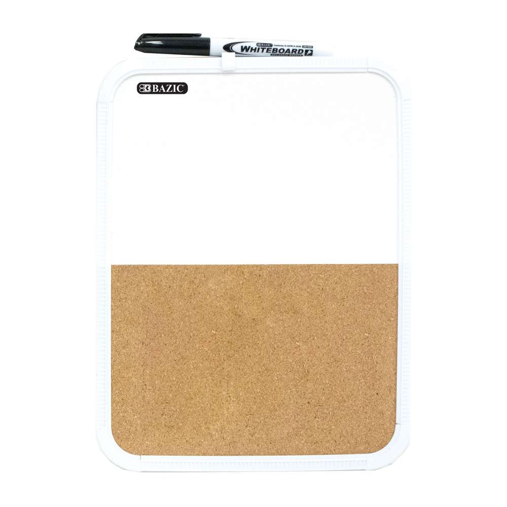 Markerboard/Cork Plastic Frame 8.5" X 11" W/Marker