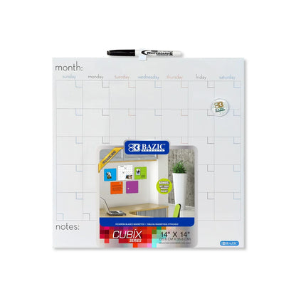 Magnetic Dry Erase Calendar Tile 14" X 14"