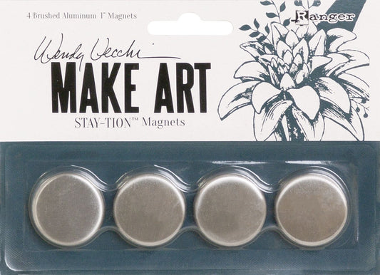 Wendy Vecchi MAKE ART Stay-tion |  1" Magnets | 4Pkg