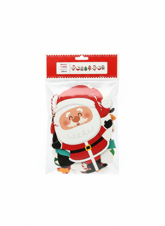 PAPER BANNER 8PC 8x6IN 7.5FT 4ASTD