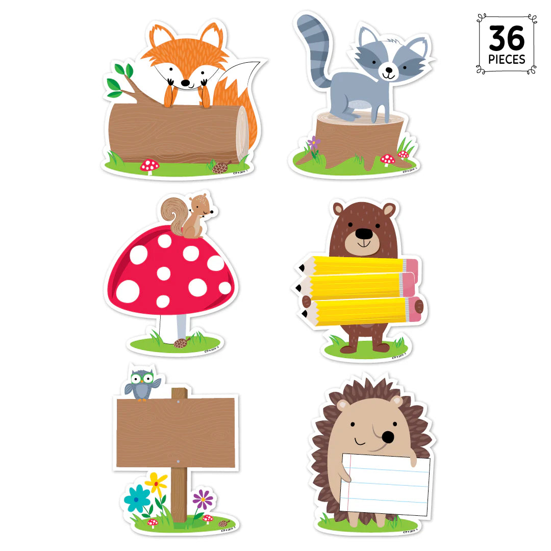 Woodland Friends | 6" | Designer Cut-Outs | 36 pieces