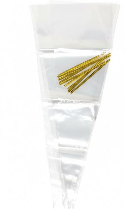 Cone Cello Bags 10PCS 15X6.69IN