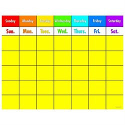 CHART COLORFUL CALENDAR