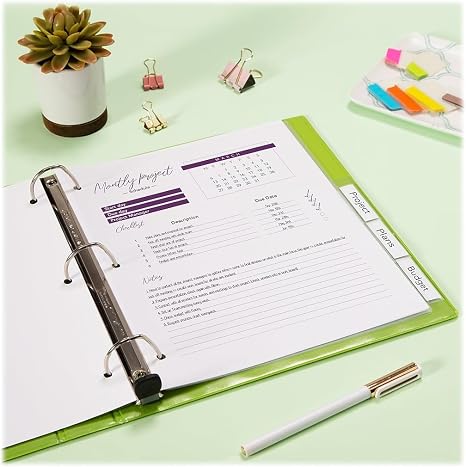 Big Tab Insertable Plastic Divider Clear 5 Tab