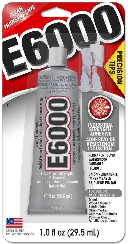 E6000 CRAFT ADHESIVE GLUE 1.0OZ W/PR TIPS