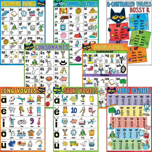 PETE THE CAT PHONICS SMALL POSTER PACK