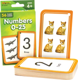 NUMBERS 0-25 FLASH CARDS 56PCS