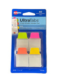ULTRA TABS ASSTD. NEON COLORS 1"X1.5" 40 TABS