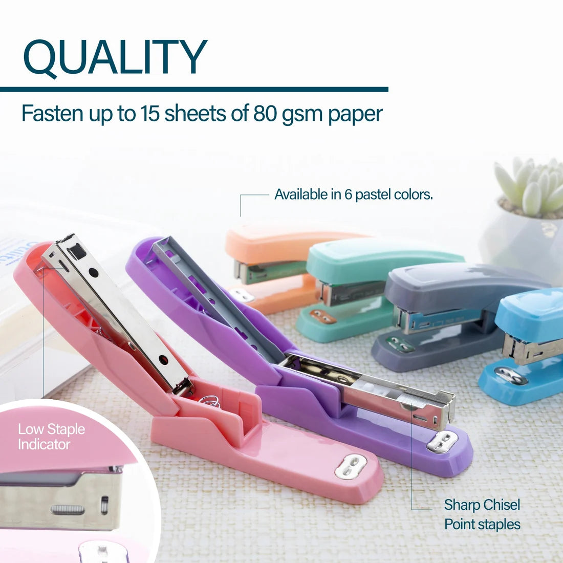 Standard Stapler Transparent 26/6 Staples