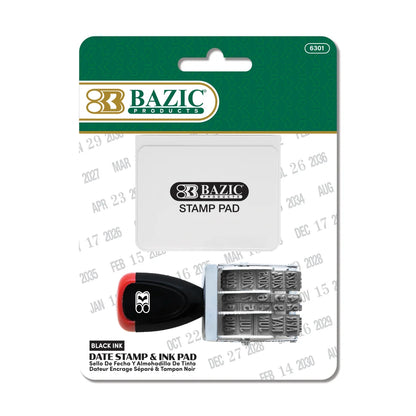 Date Stamp and Ink Stamp, Black Ink