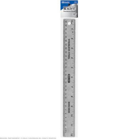 Coco Rio Ruler STAINLESS STEEL RULER W/ NON-SKID BACK 12