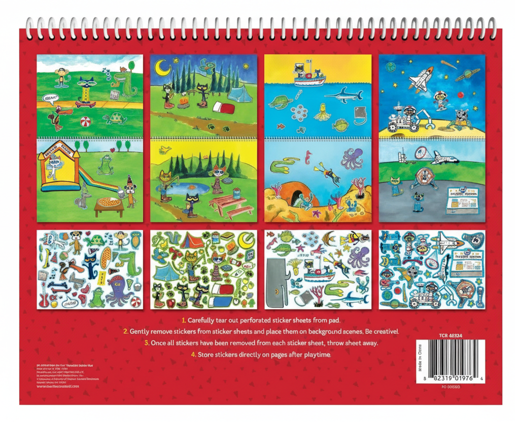Pete the Cat Reusable Sticker Pad
