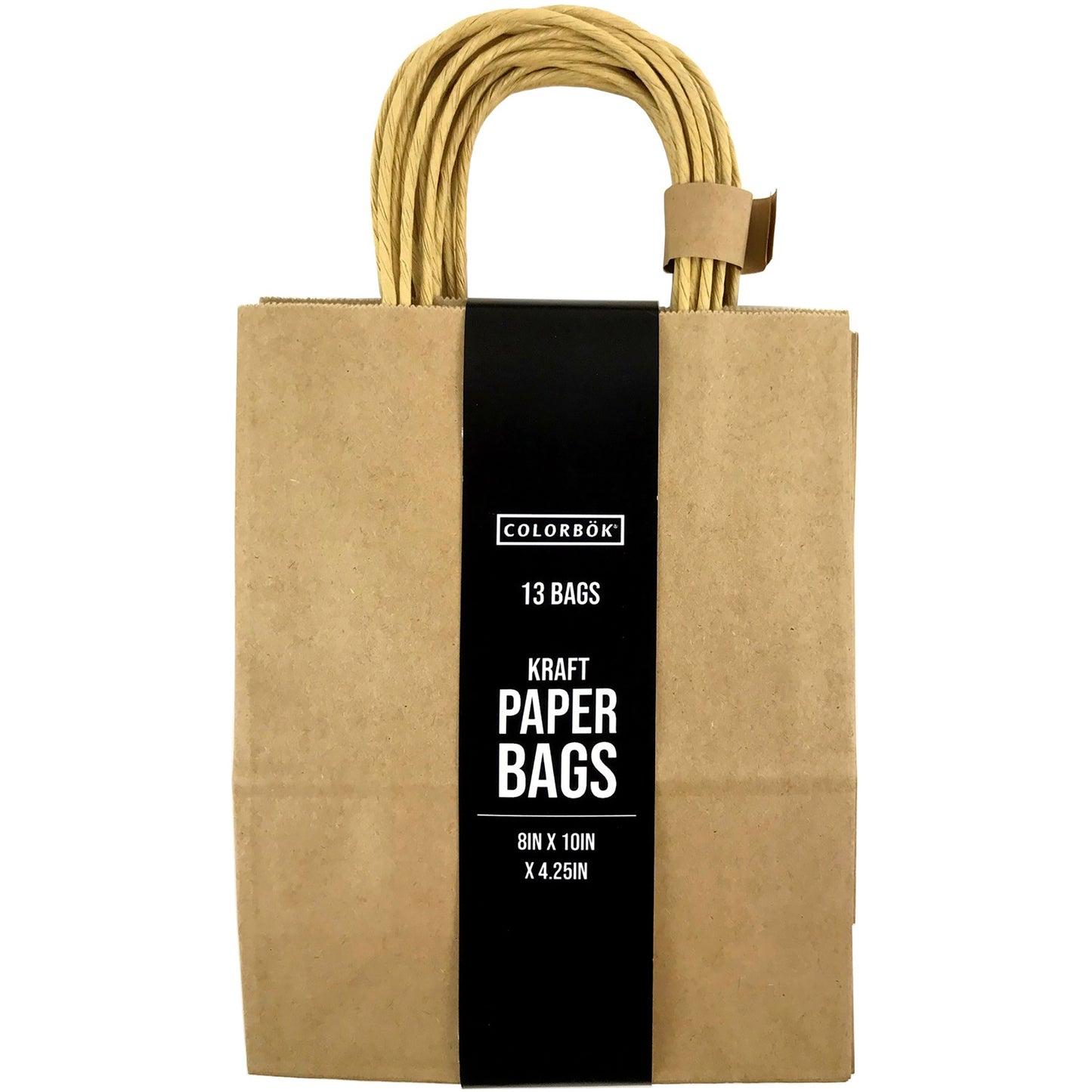 Brown | Large | Paper Gift Bags | 10"X8"| 13 pk