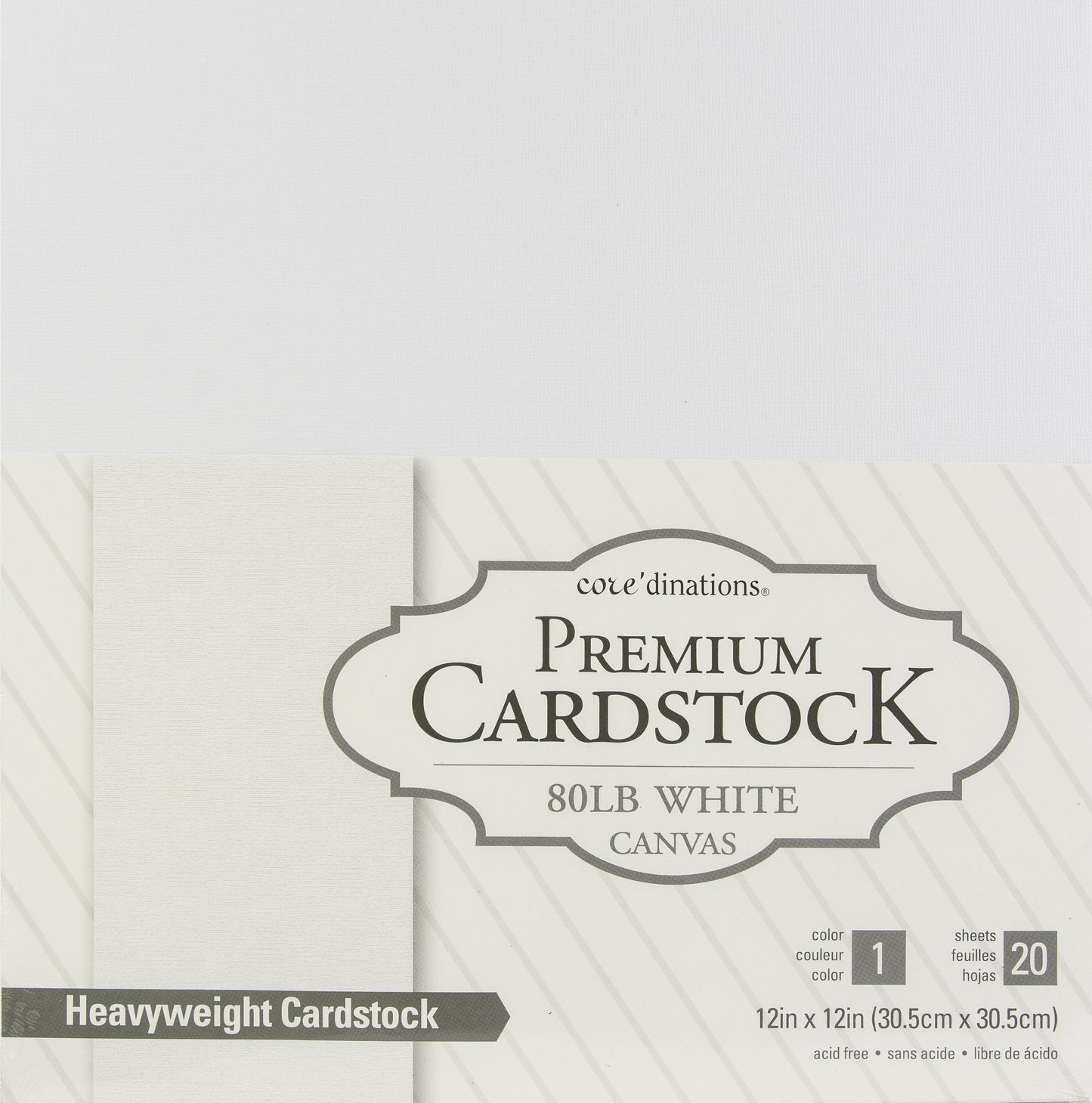 White Cardstock | 12"X12"| 20/Pk