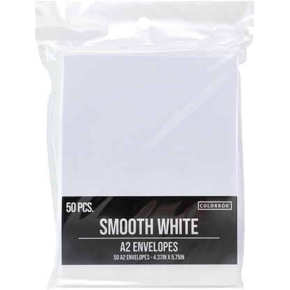 Smooth White A2 Envelopes | 50pk