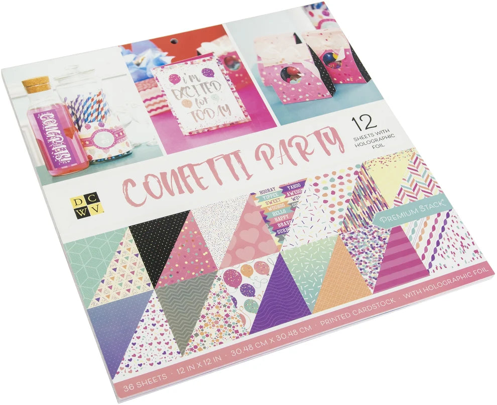 Confetti Party Holo Foil Double Side Paper PAD12X1 – imagen 1 - JA Riollano
