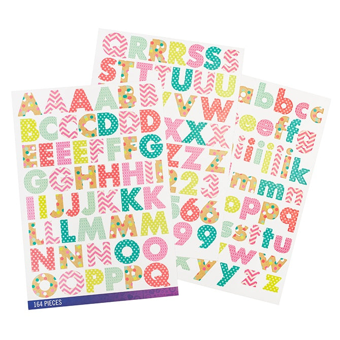 Sticko Stickers | Pattern Futura Bold | Large | 164 stickers
