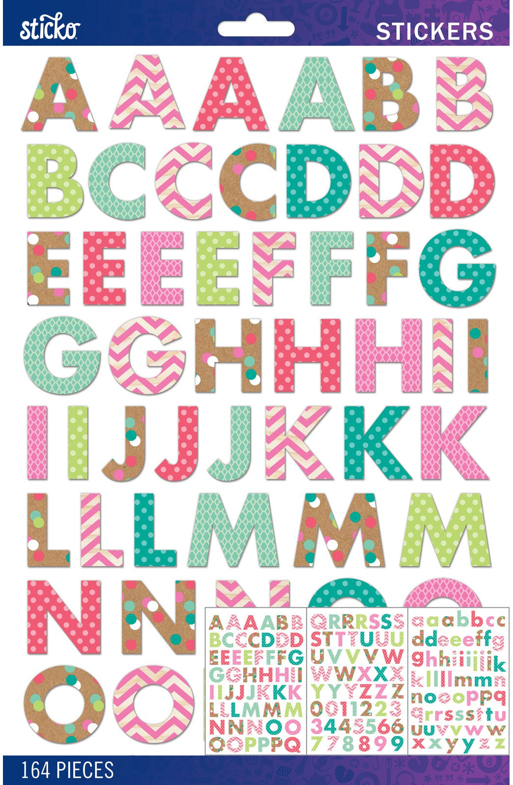 Sticko Stickers | Pattern Futura Bold | Large | 164 stickers – JA ...