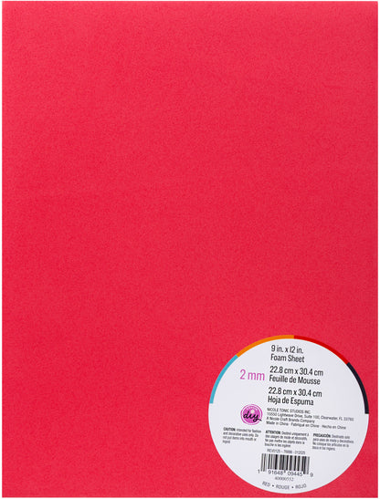 CousinDIY Foam Sheet | Red | 9"X12"