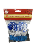SNOWFLAKE STICKERS 80PK 1-3/8IN EVA
