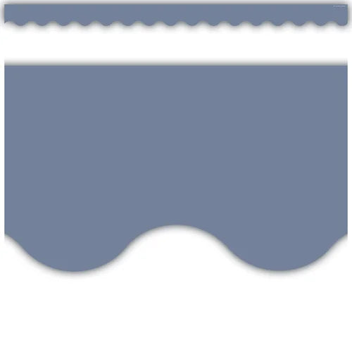 AEGEAN BLUE SCALLOPED BORDER TRIM