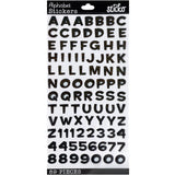 Sticko Alphabet Stickers | Funhouse Black Metallic | 89 pieces