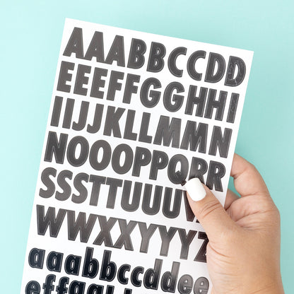 Sticko Alphabet Stickers | Black/Gold/Silver | Futura | 726 pieces