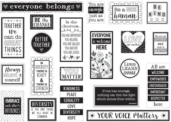 CELEBRATE DIVERSITY MINI BULLETIN BOARD 21PCS