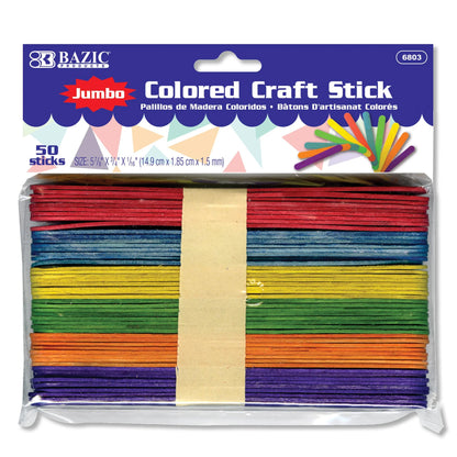 CRAFT STICKS COLORS JUMBO PQ.50
