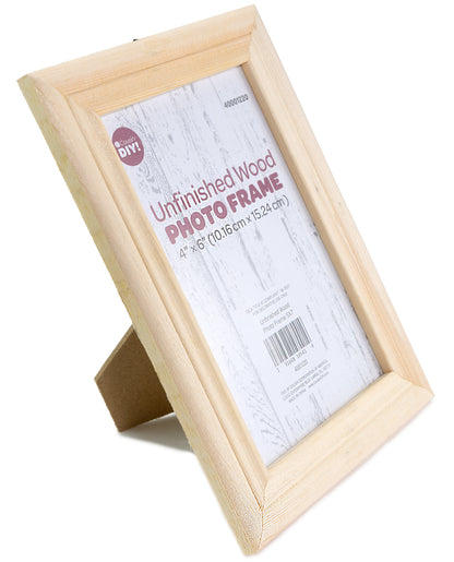 CousinDIY Unfinished Wood Photo Frame 4x6