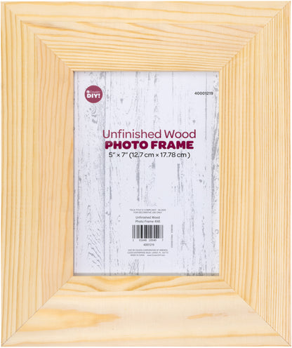 CousinDIY Unfinished Wood Photo Frame 5x7
