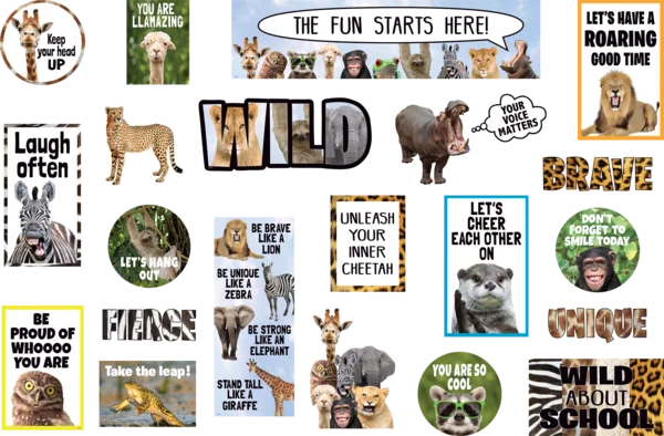 GO WILD ANIMALS MINI BULLETIN BOARD