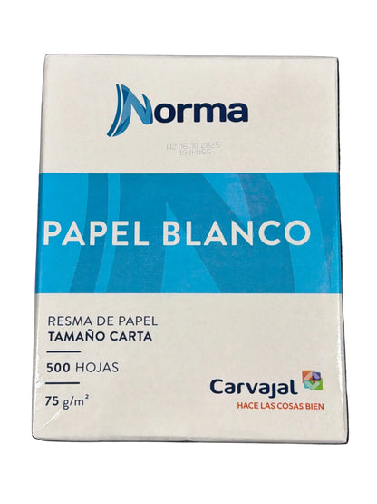 Papel Fotocopia Norma 20LB 8.5" X 11" 95% Brightness
