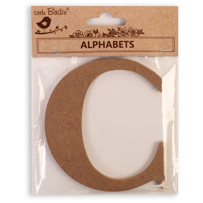 C  Little Birdie MDF Alphabets Upper Case | 4" | 1 Pkg